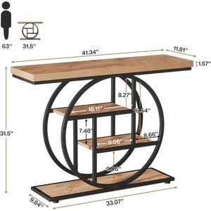 Entryway Console <b>Table</b> Wood Accent <b>Tables</b> for Home Decor - Product Image 5