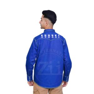 Camisas de Trabajo para Soldadura, Estilo Western, con Broches de Perla, de Algodón, Resistentes al Fuego, Retardantes de Llama, NFPA 2112, Camisas de Seguridad CAT 2, Manga Larga - Product Image 4
