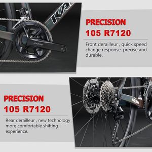 Vélo de course sur route en fibre de carbone RTS T700 avec freins à disque hydrauliques, jeu de roues 700C pour cyclisme professionnel - Product Image 3