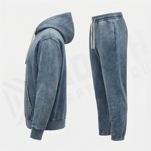 New Stitched Men's Acid Wash <b>Tracksuit</b> Custom Made Anti Wrinkle Breathable Gym Athletic Jogging Fitness Customized Color - Product Image 3