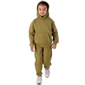 Conjunto de Sudadera con Capucha y Pantalones Deportivos para Niños Pequeños, Estilo Vintage, Lavado Ácido, Hombros Caídos, 2 Piezas - Product Image 2