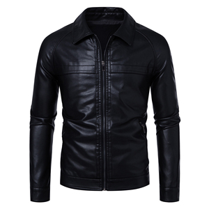Veste en cuir noir d'hiver pour garçons, veste de motard en cuir véritable OEM pour hommes, veste de moto en cuir véritable pour hommes - Product Image 1