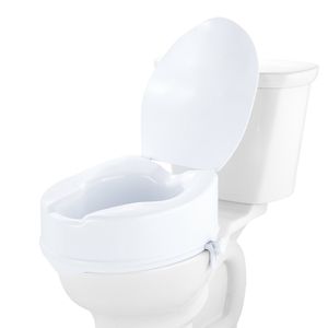 Rialzo Universale per Sedile WC da 6 Pollici, Capacità di Carico 300 Libbre, Sedile WC Rialzato con Asta a Vite Bloccabile, Attrezzatura di Sicurezza per Bagno - Product Image 1