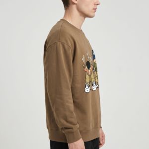 Sudadera Personalizada para Hombre, Talla Grande, 100% Algodón, Cuello Redondo, Estampado de Dibujos Animados, Informal, Tejida, Transpirable, Estilo Urbano para Otoño - Product Image 3