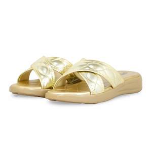 Comfortable and Stylish Golden Formal Sports <b>Slipper</b> PU0486 - Product Image 3