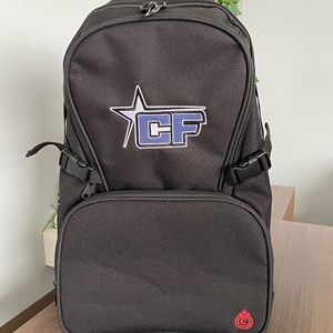 Custom <b>Black</b> Cheer <b>Backpack</b> Large Front Pocket Lightweight Team Travel Sports <b>Backpack</b> Featuring Anti-Theft GPS Solar Panel - Product Image 3