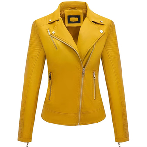 Chaqueta de Cuero para Mujer, de Alta Calidad, Estilo Moderno, Nuevo Modelo, Casual, con Cierre, en Oferta - Product Image 1