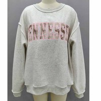 Sweat-shirt personnalisé en molleton de coton unisexe avec patch chenille brodé, thème Sororité Grecque, col montant, par Jesus Factory