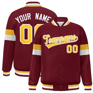 Veste universitaire bleue et jaune pour homme, personnalisable avec nom et numéro, style décontracté, fermeture éclair sur le devant, coupe classique, vêtement d'hiver respirant Fortleo - Product Image 1