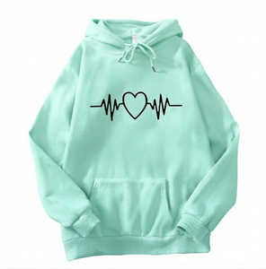 เสื้อฮู้ดดี้ผู้หญิงสีดำพิมพ์ลายยิ้ม ราคาถูก สวมใส่สบาย มีกระเป๋าหน้า ผ้าถัก 100% คอตตอน ระบายอากาศได้ดี - Product Image 2