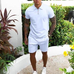 Camiseta Deportiva STELLAR para Hombre, Estilo Urbano, Manga Corta con Cierre, Tejido Dobby Transpirable, Color Sólido - Product Image 3