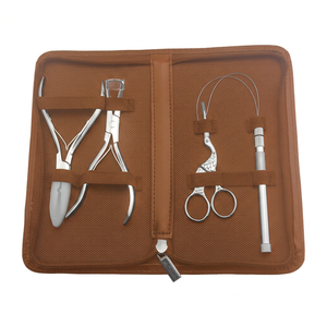Ensemble professionnel d'outils pour extensions de cheveux TEEJAY : Pince à extensions, ciseaux et aiguilles à crochet - Product Image 6