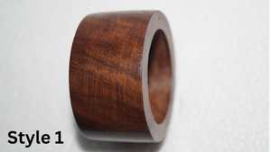 Anneaux de serviette en bois faits à la main, forme ronde, 4,5 cm de large, décoration de table moderne pour les fêtes, design durable - Product Image 5