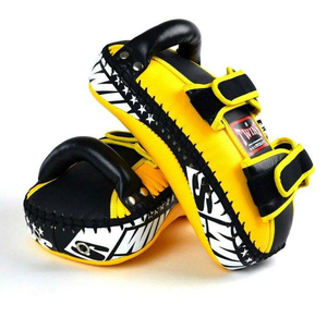 Twins Standard Curved Leather Kick Pads High Quality Custom Made Professional Training Boxing Muay Thai MMA Kick <b>Shield</b> - Product Image 4