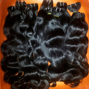 Precio Directo Cabello Virgen Chino al por Mayor Extensiones de Cabello Tejido a Máquina Doble Trama Estilo Ondulado de Agua 24 Pulgadas de Longitud Estirada Todo el Tamaño - Product Image 1