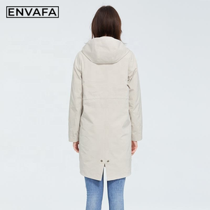 Gabardina para Mujer, Talla Grande, Larga, Personalizada, Cortavientos, con Capucha, Chaqueta de Primavera, Directo de Fábrica - Product Image 6