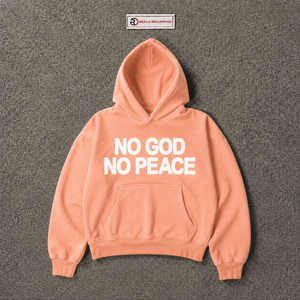 Peace Graphic Hoodie Oversized Streetwear Pullover <b>Sweatshirt</b> Unisex <b>Men</b> Women Casual Fashion Hooded Top Bold <b>White</b> Typography - Product Image 5