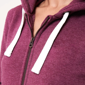 Sweat à capuche unisexe personnalisé en molleton doux de coton, grande taille, avec fermeture éclair entièrement métallique, doublure en molleton épais, logo personnalisé - Product Image 4