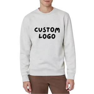 Sweat-shirt à col rond pour homme, coupe classique, manches longues, en coton tricoté, avec logo personnalisé imprimé sur le devant, vêtement décontracté pour l'automne - Product Image 2