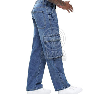 Pantalones Vaqueros Holgados para Hombre, Estilo Nuevo, Ligeros, Transpirables, de Secado Rápido, Cintura Media, 100% Algodón, para Uso en Exteriores de Verano, Alta Calidad, Color Sólido - Product Image 3