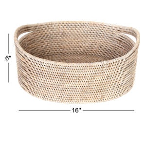 Cesta de ratán tejida a mano natural para almacenamiento decorativo en el hogar o la oficina, producto de herramienta torneada - Product Image 6