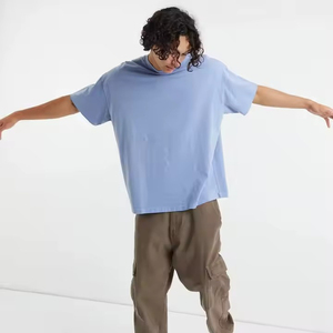 Camiseta de Hombre, Talla Grande, 100% Algodón, Casual, Lisa, Transpirable, Ecológica, de Alta Calidad, Personalizable - Product Image 1