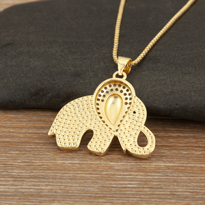 Custom 18K Gold Plated Zircon Pendant Necklace Cute <strong>Elephant</strong> Animal Statement Jewelry <strong>for</strong> <strong>Women</strong> Fashionable <strong>Gift</strong> - Product Image 6