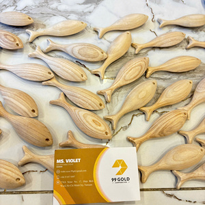 High Quality Wooden Fish Decor Vietnam Handmade Natural Wood Fish Sculpture Bulk Export Supplier - Product Image 5