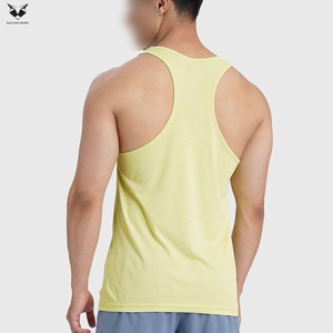 Hecho en Pakistán, Nueva Llegada, Camiseta sin Mangas Amarilla Transpirable de Punto para Hombre, Cuello Redondo, Estilo Deportivo, Ropa de Gimnasio - Product Image 3