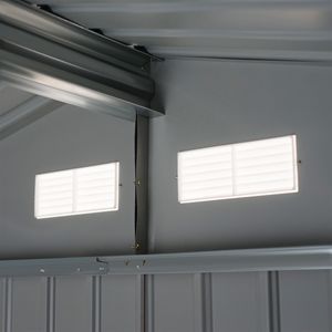 Casetta da Giardino Moderna in Metallo e PVC per Stoccaggio in Cortile - Resistente e Impermeabile - Product Image 6
