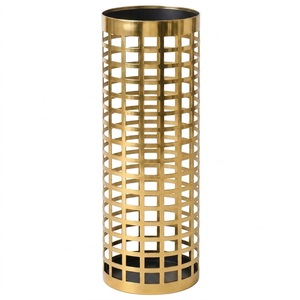 Elegance Black Iron Decorative <b>Umbrella</b> Rack Geometric Pattern <b>Umbrella</b> Bin Indoor Decorative Rain Gear Storage Rack On Sale - Product Image 3