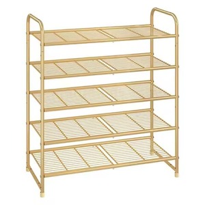 Modern 3 Tier Metal Shoe Rack Freestanding Space Saving Storage Organizer for Home Entryway Living Room Furniture Shoe Rack - Product Image 4