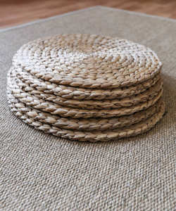 Manteles Individuales Bohemios Hechos a Mano con Jacinto de Agua Natural, Grosor de 10mm/5mm, Diámetro >600mm, Personalizables, Ecológicos, Duraderos y Lavables - Product Image 2