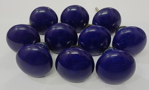 <b>Ceramic</b> cabinet <b>knobs</b> <b>Ceramic</b> Cabinet <b>Knobs</b> Round Blue Traditional Handcrafted Multi-piece Package Kitchen Door Handles - Product Image 5