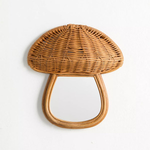 Decor <b>mirror</b> with cane rattan frame home essentials competitive price cherry shaped wall <b>mirrors</b> - Product Image 3