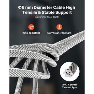 Polipasto Eléctrico 2 en 1 de 1500 W con Capacidad de 1100 Libras, Altura de Elevación de 25 Pies, Velocidad de 16.4 Pies/min, Grúa de Cabrestante Eléctrica Portátil Manual - Product Image 6