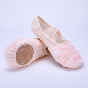 Zapatillas de Ballet Profesionales para Mujer, de Lona y Cuero con Suela Dividida, Zapatos Planos Cómodos de Gamuza con Punta en Pico - Product Image 2