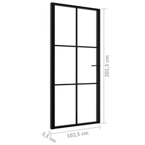 40.4 nera "x 79.3" ESG vetro e alluminio porta scorrevole interna - Product Image 6