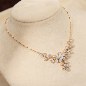 Collar de Diamantes con Corte Pera Cultivados en Laboratorio, Oro Sólido de 18K para Mujer, Certificado IGI, Joyería Romántica para Regalo de Boda o Compromiso - Product Image 2