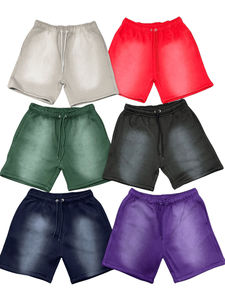 Servicio OEM, Venta al por Mayor, Shorts Unisex de Diseño Exclusivo con Lavado Ácido y Efecto Desgastado, Ligeros y de Color Sólido - Product Image 5