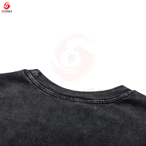 Men's Acid Wash Cotton T-Shirt Oversized <b>Vintage</b> Faded Look Relaxed Fit Premium Summer Casual Streetwear Fashion <b>Tee</b> - Product Image 2