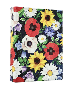 Diario hecho a mano de cuero suave con diseño de amapolas y girasoles, cuaderno – Regalo para escritores - Product Image 5