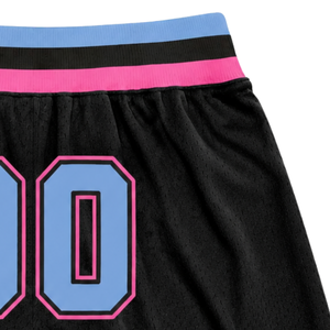 Pantalones Cortos de Baloncesto de Malla Sublimada Negros y Rosas para Hombre, Pantalones Cortos Deportivos de Poliéster con Estampado Digital, Ropa de Rendimiento para Entrenamiento y Juego - Product Image 4