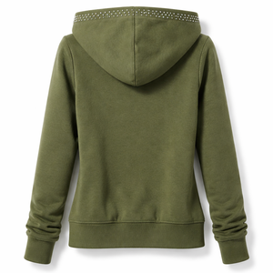 Großhandel Maßgefertigter Verzierter Hoodie für Damen Einzelhandelskauf - Direkter Herstellervertrieb - Product Image 2