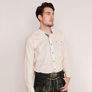 Camisas Trachten Lederhosen para Hombre - 100% Algodón, Diseño Sólido Personalizable OEM, Corte Regular - Product Image 4
