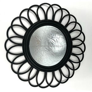 Espejo de pared redondo moderno de hierro forjado al por mayor, marco pequeño, decoración de metal, tamaños personalizados para el hogar, negocios, hotel, boda, uso - Product Image 2