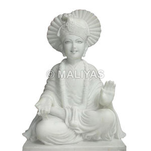 รูปปั้นพระสวมินรายณ์หินอ่อนสีขาว |   รูปปั้นพระสวามีนารายณ์ บัคกวาน ทำจากหินอ่อนแท้ – มาลียาส - Product Image 1