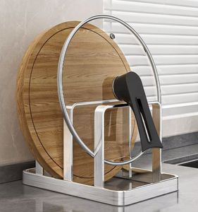 Organizador de Cocina OEM/ODM de Vietnam, Soporte para Tablas de Cortar y Tapas de Ollas de Acero Inoxidable, para Encimera - Product Image 2