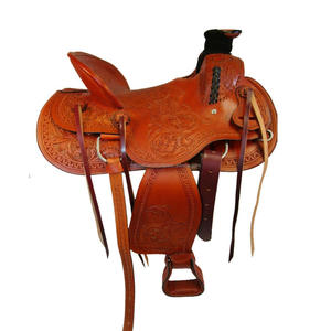 Alta calidad cuero barril Racing Saddle Trail Pleasure Saddle Roping Ranch Saddle para venta al por mayor - Product Image 6