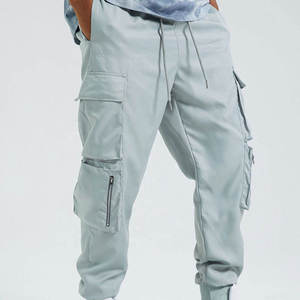 <b>Men's</b> Olive <b>Green</b> Cotton <b>Cargo</b> <b>Pants</b> High Waist Multiple Pockets Workwear Style Breathable Canvas Trousers Autumn Wear - Product Image 5